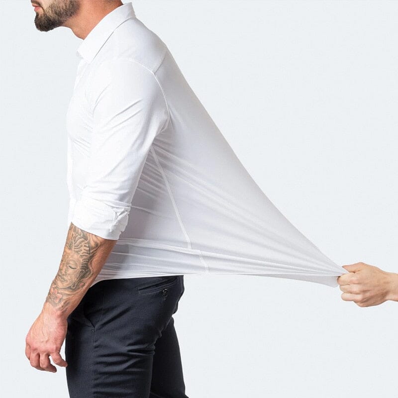 Camisa Flexível Ultra Comfort® Tecido Seda Gelo - Não amarrota Vestuário Masculino Direct Ofertas