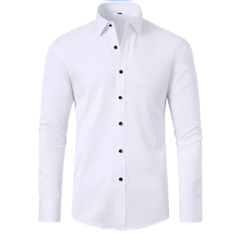 Camisa Flexível Ultra Comfort® Tecido Seda Gelo - Não amarrota Vestuário Masculino Direct Ofertas Branco P