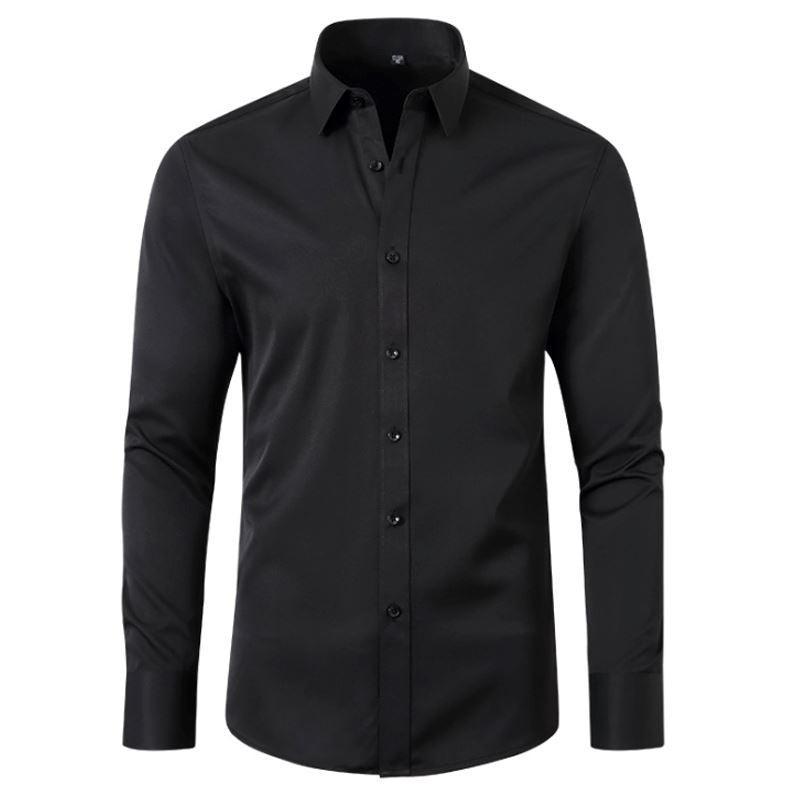 Camisa Flexível Ultra Comfort® Tecido Seda Gelo - Não amarrota Vestuário Masculino Direct Ofertas Preto P