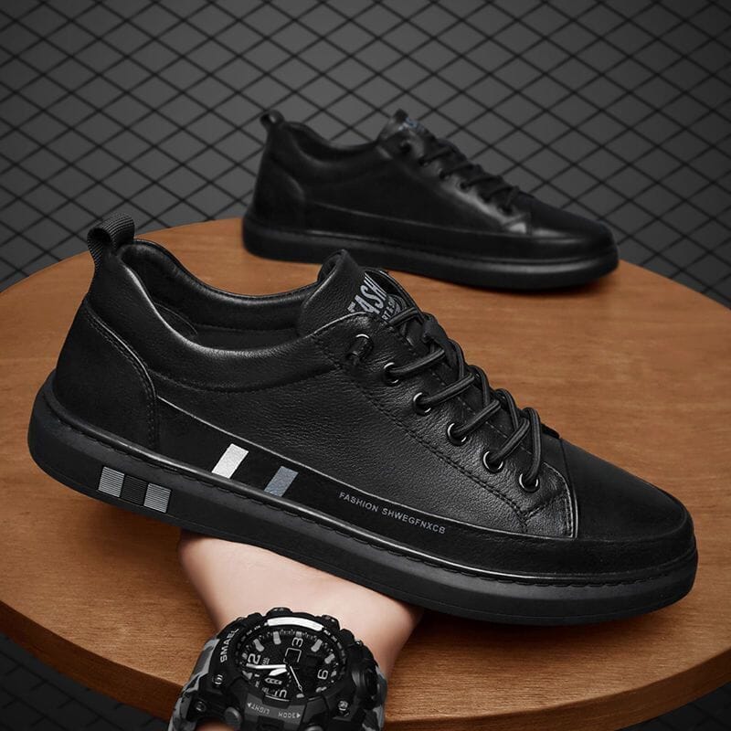 Tênis Masculino Slim 2023™ - Couro Autêntico Direct Ofertas