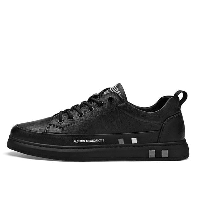 Tênis Masculino Slim 2023™ - Couro Autêntico Direct Ofertas Preto 37