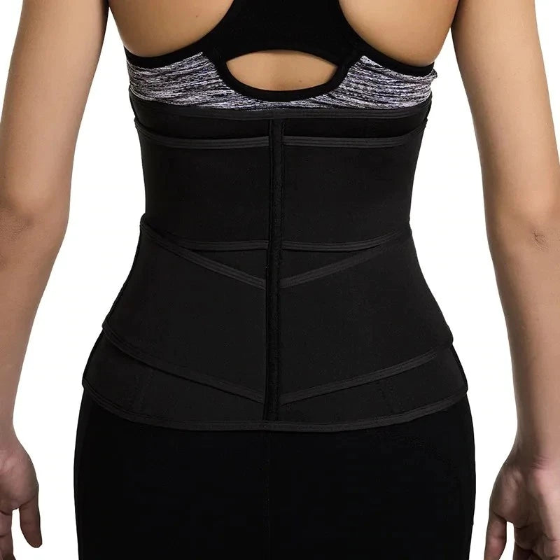 Cinta Feminina Cintura Emagrecer Modeladora Zíper Queima Gordura Fitness Treino Exercícios