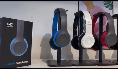 SUPER Fone P47 Headphone Sem Fio Estéreo Redução de Ruídos Bluetooth 5.0 Universal -P47/Y08