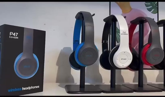 SUPER Fone P47 Headphone Sem Fio Estéreo Redução de Ruídos Bluetooth 5.0 Universal -P47/Y08