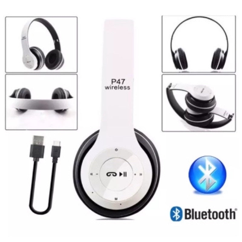 SUPER Fone P47 Headphone Sem Fio Estéreo Redução de Ruídos Bluetooth 5.0 Universal -P47/Y08