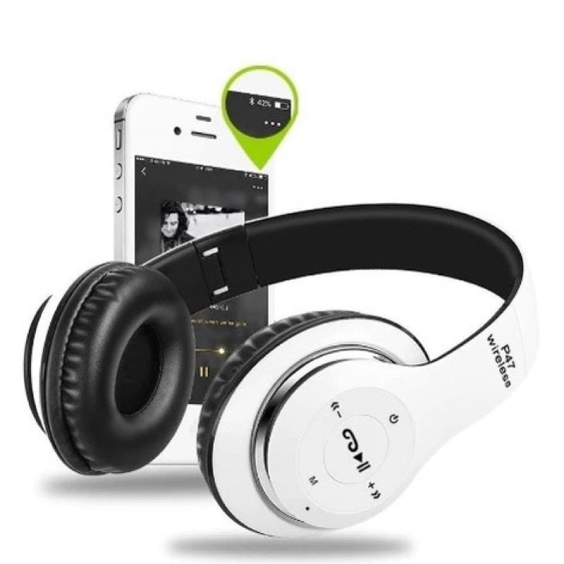 SUPER Fone P47 Headphone Sem Fio Estéreo Redução de Ruídos Bluetooth 5.0 Universal -P47/Y08
