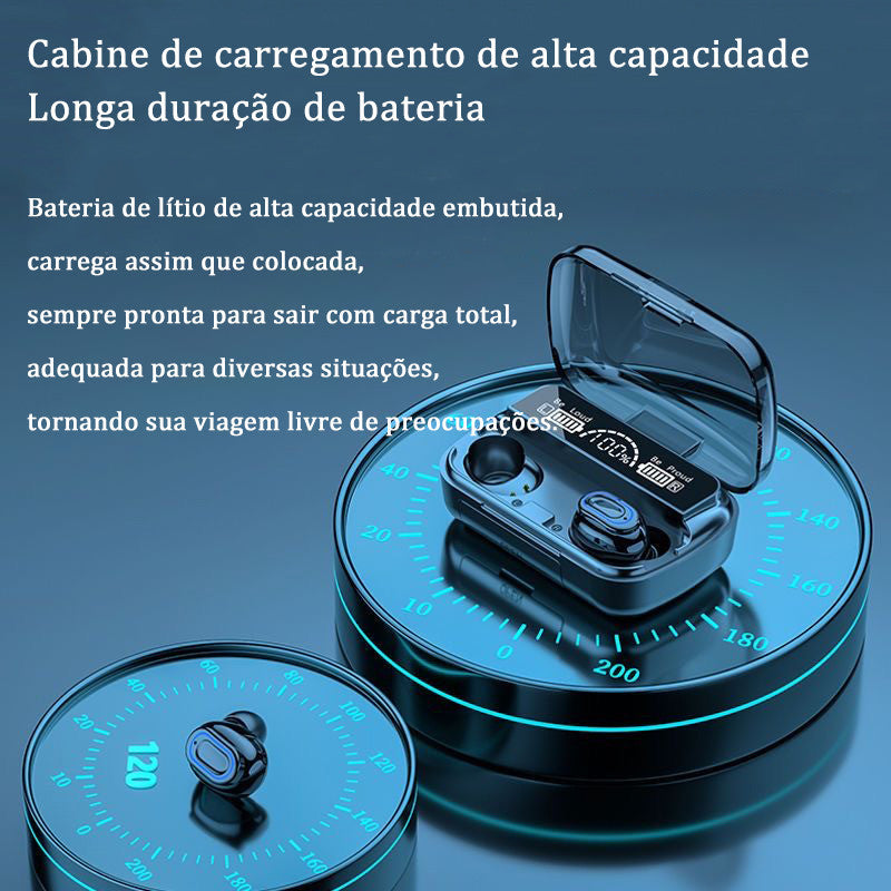 SUPER M10 Fone De Ouvido Bluetooth 5.1 Sem Fio TWS Touch Redução de Ruído À Prova D 'Água