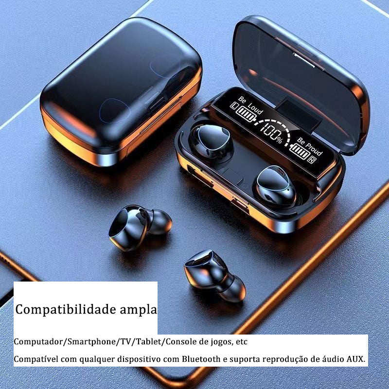SUPER M10 Fone De Ouvido Bluetooth 5.1 Sem Fio TWS Touch Redução de Ruído À Prova D 'Água