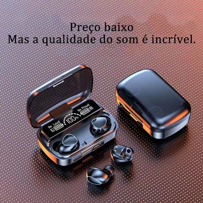 SUPER M10 Fone De Ouvido Bluetooth 5.1 Sem Fio TWS Touch Redução de Ruído À Prova D 'Água
